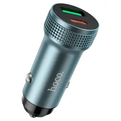 АВТОМОБІЛЬНИЙ ЗАРЯДНИЙ ПРИСТРІЙ HOCO Z49B LEVEL PD38W (1C1A) CAR CHARGER METAL, СІРИЙ