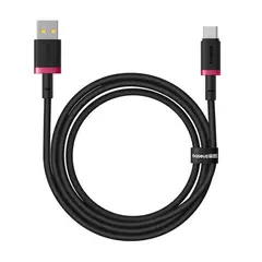 КАБЕЛЬ BASEUS DURA SERIES USB-A TO TYPE-C 60W 1M, ЧОРНИЙ-ЧЕРВОНИЙ P10377802U01-01