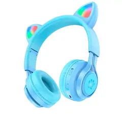 MR4_143057 Навушники накладні hoco w39 cat ear kids bt headphoness синій (деф. пак) 