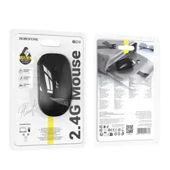 БЕЗДРОТОВА МИШКА BOROFONE BG14 PLANET 2.4G BUSINESS WIRELESS MOUSE, ЧОРНИЙ