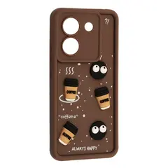MR4_143421 Чохол happy для xiaomi poco m7 pro 5g brown 