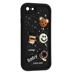 MR4_143764 Чохол happy donut case для iphone 7, 8, чорний 