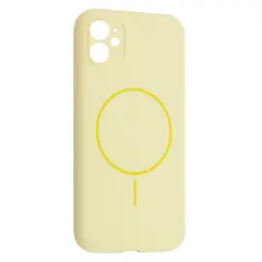 MR4_143636 Чохол silicone case full camera fine ring magsafe для iphone 11 custard 