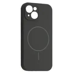 MR4_143647 Чохол silicone case full camera fine ring magsafe для iphone 14 charcoal, сірий, чорний 