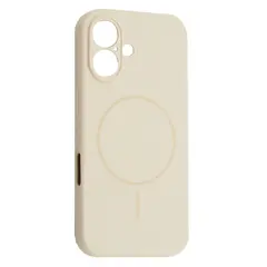 ЧОХОЛ SILICONE CASE FULL CAMERA FINE RING MAGSAFE ДЛЯ IPHONE 16 ANTIQUE, БІЛИЙ