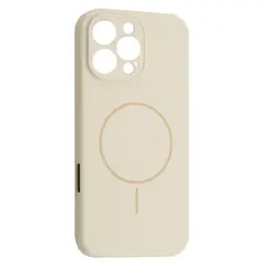 ЧОХОЛ SILICONE CASE FULL CAMERA FINE RING MAGSAFE ДЛЯ IPHONE 16 PRO ANTIQUE, БІЛИЙ