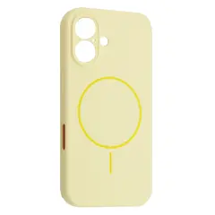 MR4_143667 Чохол silicone case full camera fine ring magsafe для iphone 16 custard 
