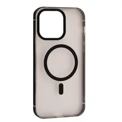 MR4_143613 Чохол dulero metal clear magsafe case для iphone 15 pro, чорний 