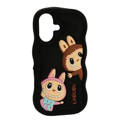 MR4_143844 Чохол labubu case для iphone 16, чорний 
