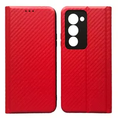 MR4_143956 Чехол-книжка carbone для redmi 15 5g червоний 
