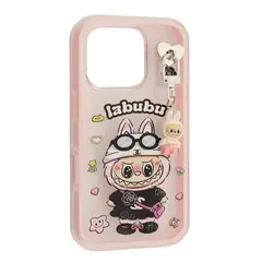 MR4_143941 Чохол labubu (з брелком) для iphone 16 pro рожевий 