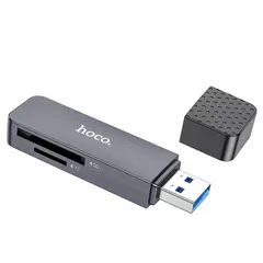 КАРТРИДЕР HOCO HB45 SPIRIT 2IN1 USB 2.0 CARD READER, СІРИЙ