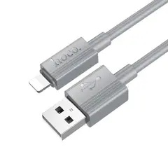 КАБЕЛЬ HOCO X107 FAVOR CHARGING DATA CABLE LIGHTNING 2,4A, 1M, СІРИЙ