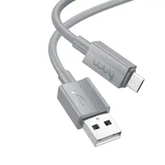 КАБЕЛЬ HOCO X107 FAVOR CHARGING DATA CABLE MICRO 3A, 1M, СІРИЙ