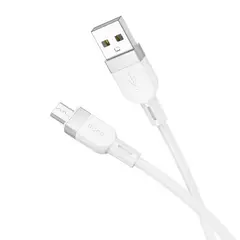 КАБЕЛЬ HOCO X109 ENERGY SILICONE CHARGING DATA CABLE MICRO 2,4A, 1M, БІЛИЙ