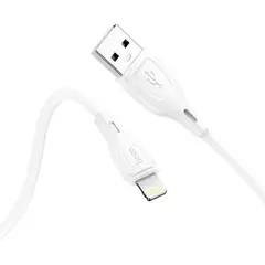 КАБЕЛЬ HOCO X61 ULTIMATE SILICONE ДЛЯ LIGHTNING 2,4A, 1M, БІЛИЙ