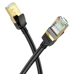 КАБЕЛЬ ІНТЕРНЕТУ LAN HOCO US02 LEVEL PURE COPPER GIGABIT ETHERNET CABLE 1GB 125MB/S 5M, ЧОРНИЙ