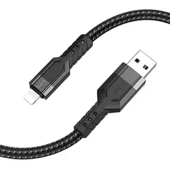 КАБЕЛЬ HOCO U110 CHARGING DATA CABLE ДЛЯ LIGHTNING, 2,4A, 1,2M, ЧОРНИЙ