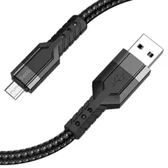 КАБЕЛЬ HOCO U110 CHARGING DATA CABLE ДЛЯ MICRO, 2,4A, 1,2M, ЧОРНИЙ