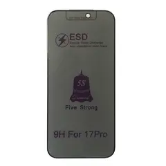 ЗАХИСНЕ СКЛО ESD PRIVACY GLASS ДЛЯ IPHONE 17 PRO, ЧОРНИЙ (ТЕХ. ПАК)