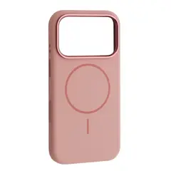 MR4_144116 Чохол liquid silicone case metal camera magsafe для iphone 17 pro рожевий 