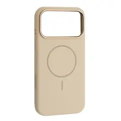 MR4_144112 Чохол liquid silicone case metal camera magsafe для iphone 17 pro antique, білий 
