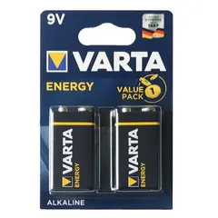 БАТАРЕЙКА VARTA ENERGY 6F22 BLISTER 2 (2, 20, 100), (9745)