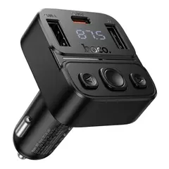 MR4_144436 Fm-трансмітер hoco e87 delta, car charger, 35w, 2xusb-a, 1xtype-c, чорний HOCO