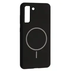 MR4_144478 Чохол silicone case luxury magsafe для samsung s21 fe, чорний 