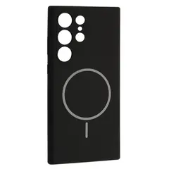 ЧОХОЛ SILICONE CASE LUXURY MAGSAFE ДЛЯ SAMSUNG S25 ULTRA, ЧОРНИЙ
