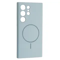 ЧОХОЛ SILICONE CASE LUXURY MAGSAFE ДЛЯ SAMSUNG S25 ULTRA SKY СИНІЙ