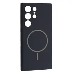 ЧОХОЛ SILICONE CASE LUXURY MAGSAFE ДЛЯ SAMSUNG S25 ULTRA MIDNIGHT СИНІЙ
