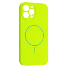 MR4_144851 Чохол silicone case full camera fine ring magsafe для iphone 12 pro emerald зелений 