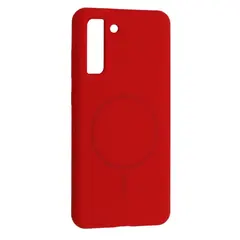 MR4_144521 Чохол silicone case luxury magsafe для samsung s21 fe червоний 