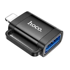 ПЕРЕХІДНИК HOCO UA31A IP MALE TO USB FEMALE OTG ADAPTER, ЧОРНИЙ