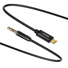КАБЕЛЬ AUX AUDIO BASEUS YIVEN M01 TYPE-C TO AUX (3.5) 1.2M, ЧОРНИЙ CAM01-01