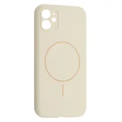 MR4_144833 Чохол silicone case full camera fine ring magsafe для iphone 12 antique, білий 
