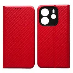 MR4_145318 Чехол-книжка carbone для redmi note 14 4g eu червоний 