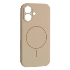 MR4_145194 Чохол silicone case full camera fine ring magsafe для iphone 17 antique, білий 
