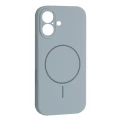 MR4_145195 Чохол silicone case full camera fine ring magsafe для iphone 17 new sky синій 
