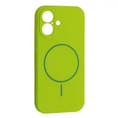 MR4_145206 Чохол silicone case full camera fine ring magsafe для iphone 17 emerald зелений 