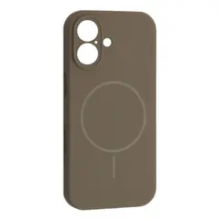MR4_145207 Чохол silicone case full camera fine ring magsafe для iphone 17 titanium, сірий 