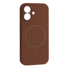 MR4_145201 Чохол silicone case full camera fine ring magsafe для iphone 17 new brown 