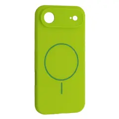 MR4_145214 Чохол silicone case full camera fine ring magsafe для iphone 17 air emerald зелений 