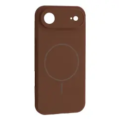 MR4_145217 Чохол silicone case full camera fine ring magsafe для iphone 17 air new brown 