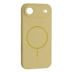 MR4_145212 Чохол silicone case full camera fine ring magsafe для iphone 17 air custard 