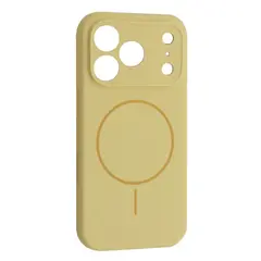 MR4_145227 Чохол silicone case full camera fine ring magsafe для iphone 17 pro custard 