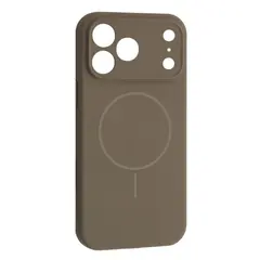 MR4_145237 Чохол silicone case full camera fine ring magsafe для iphone 17 pro titanium, сірий 