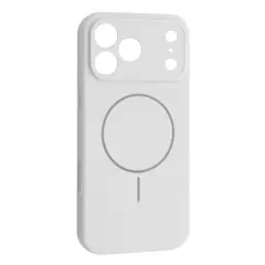 MR4_145238 Чохол silicone case full camera fine ring magsafe для iphone 17 pro, білий 