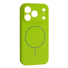MR4_145229 Чохол silicone case full camera fine ring magsafe для iphone 17 pro emerald зелений 